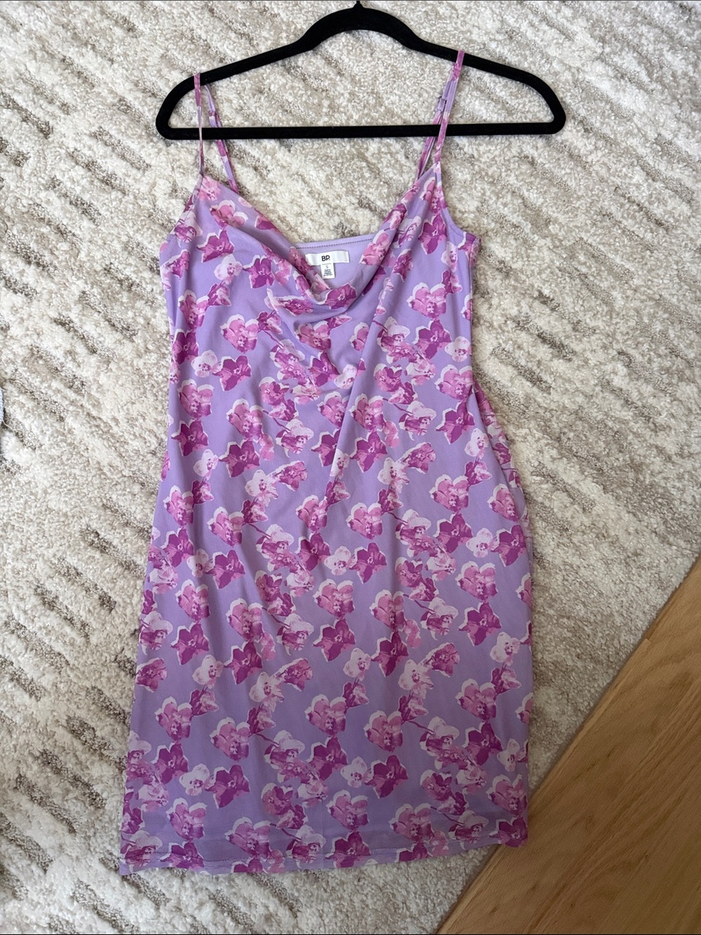 BP floral slip dress with cowl neck